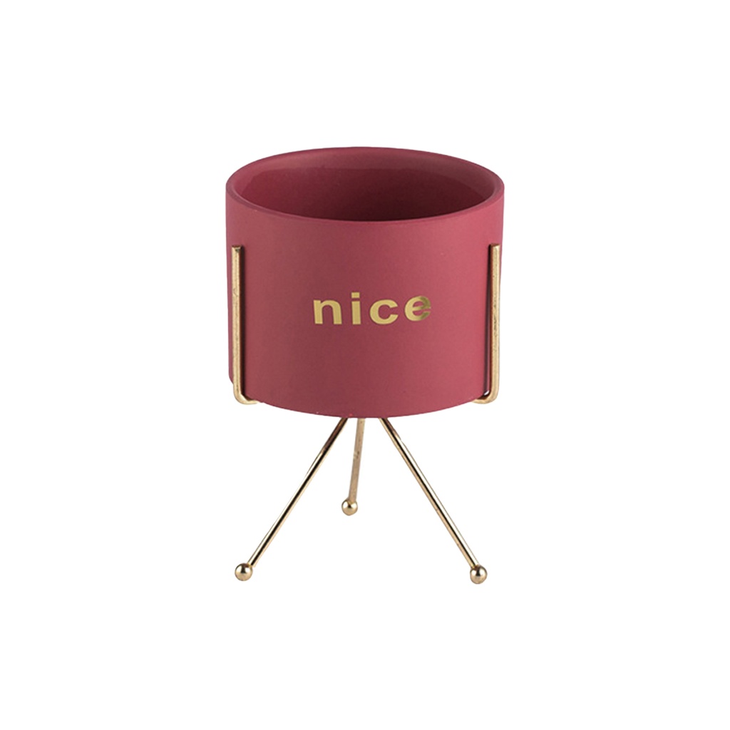 [JY1105-Groj] Macetero con soporte JY1105 grande Rojo