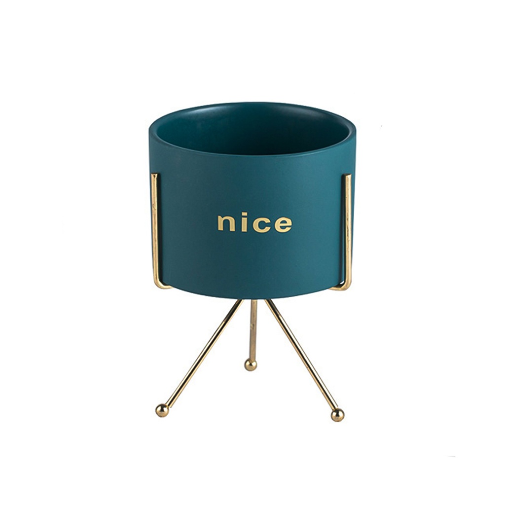 [JY1105-Gver] Macetero con soporte JY1105 grande Verde