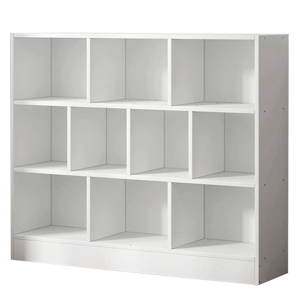 [L10-Bla] Librero organizador de 10 cubos (blanco)