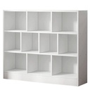 Librero organizador de 10 cubos (blanco)