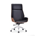 Silla para oficina respaldo café MR-04A