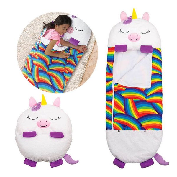 [SBN-UniBla] Bolsa de dormir 2 en 1 para niño Unicornio Blanco