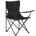 Silla plegable impermeable con funda y portavasos Negro