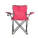 Silla plegable impermeable con funda y portavasos (Rojo)