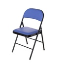 Silla plegable acojinada Azul con negro