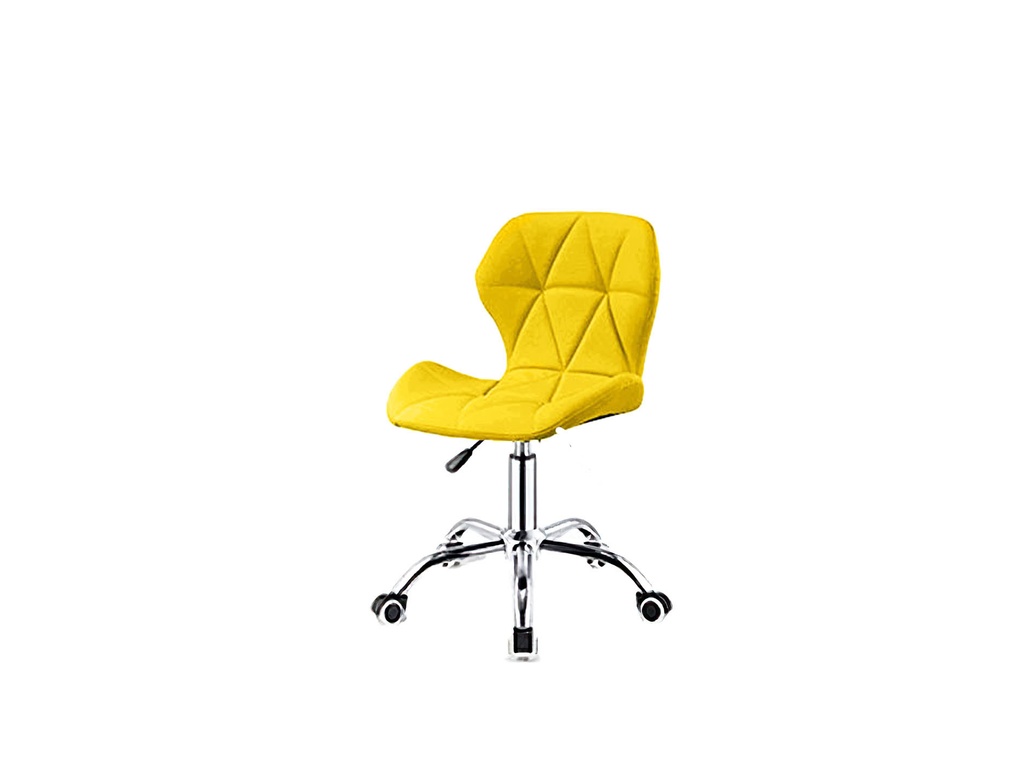 [STG-Ama] Silla para oficina con respaldo geométrico Amarillo