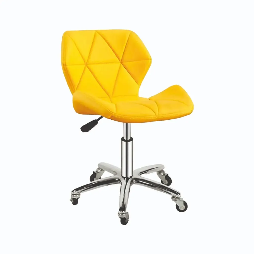 [STG-Ama] Silla para oficina con respaldo geométrico Amarillo