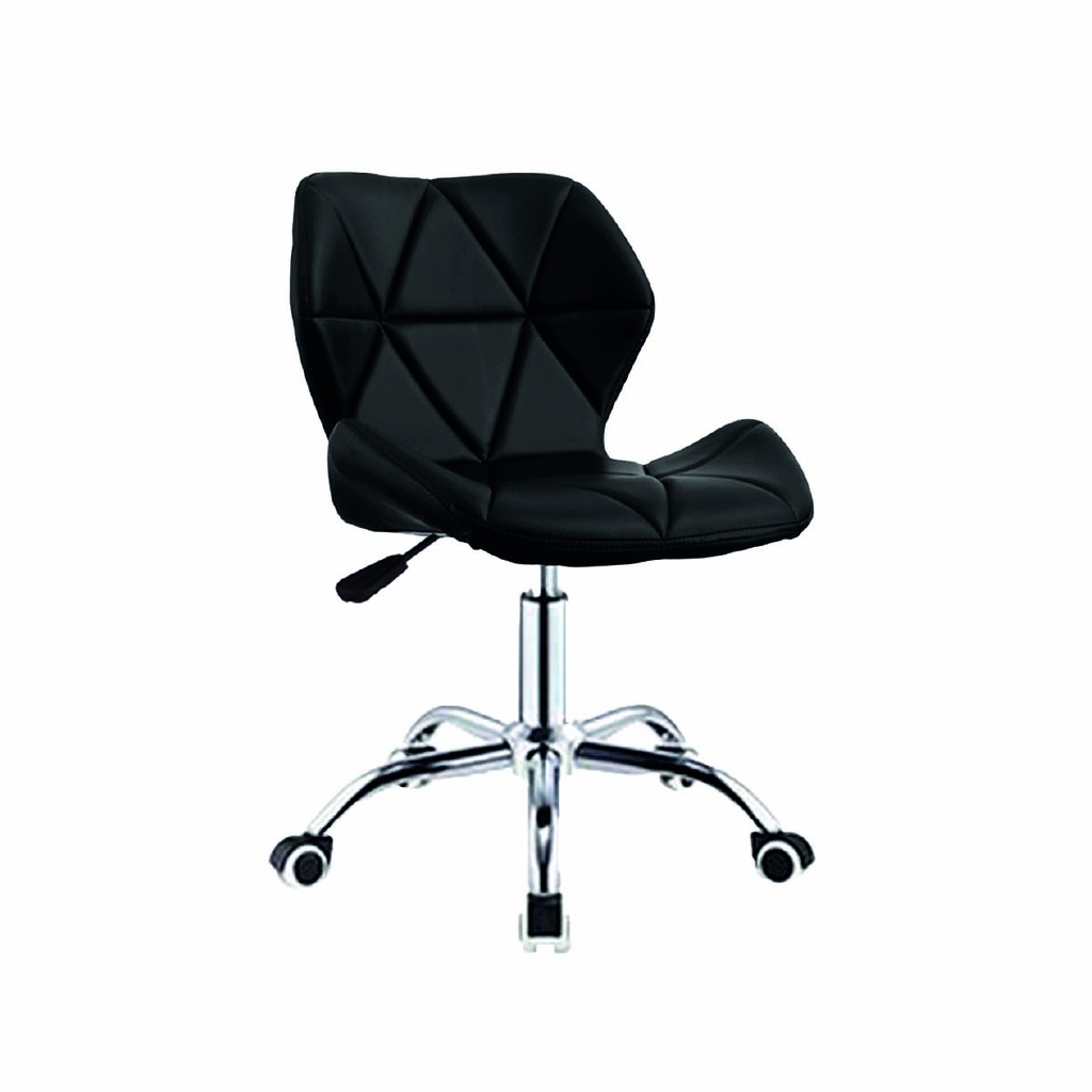 [STG-Neg] Silla para oficina con respaldo geométrico Negro
