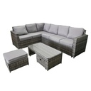 Juego de sala esquinera para jardín (Gris)