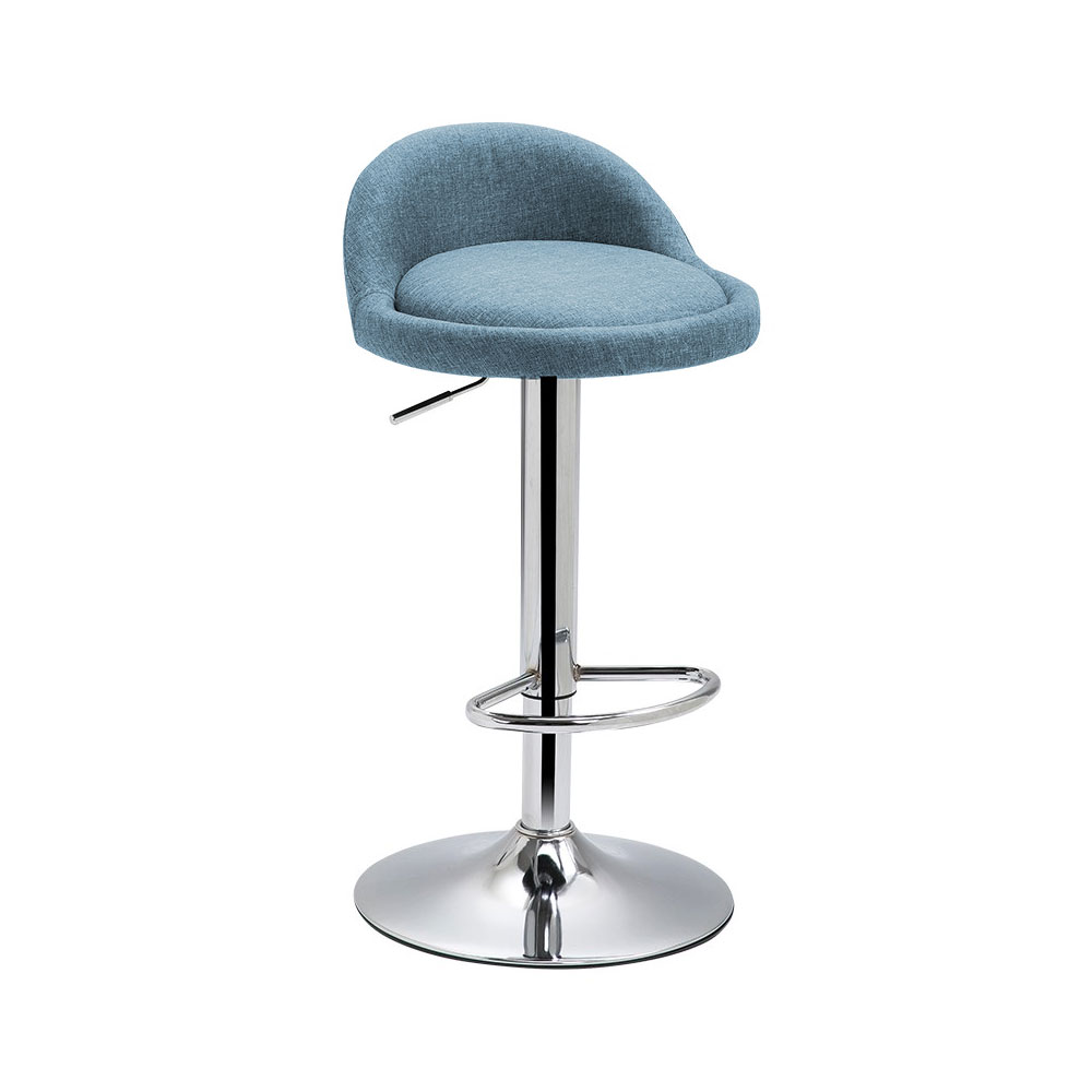 [TR-PAzu] Silla de bar acolchada con respaldo medio Azul