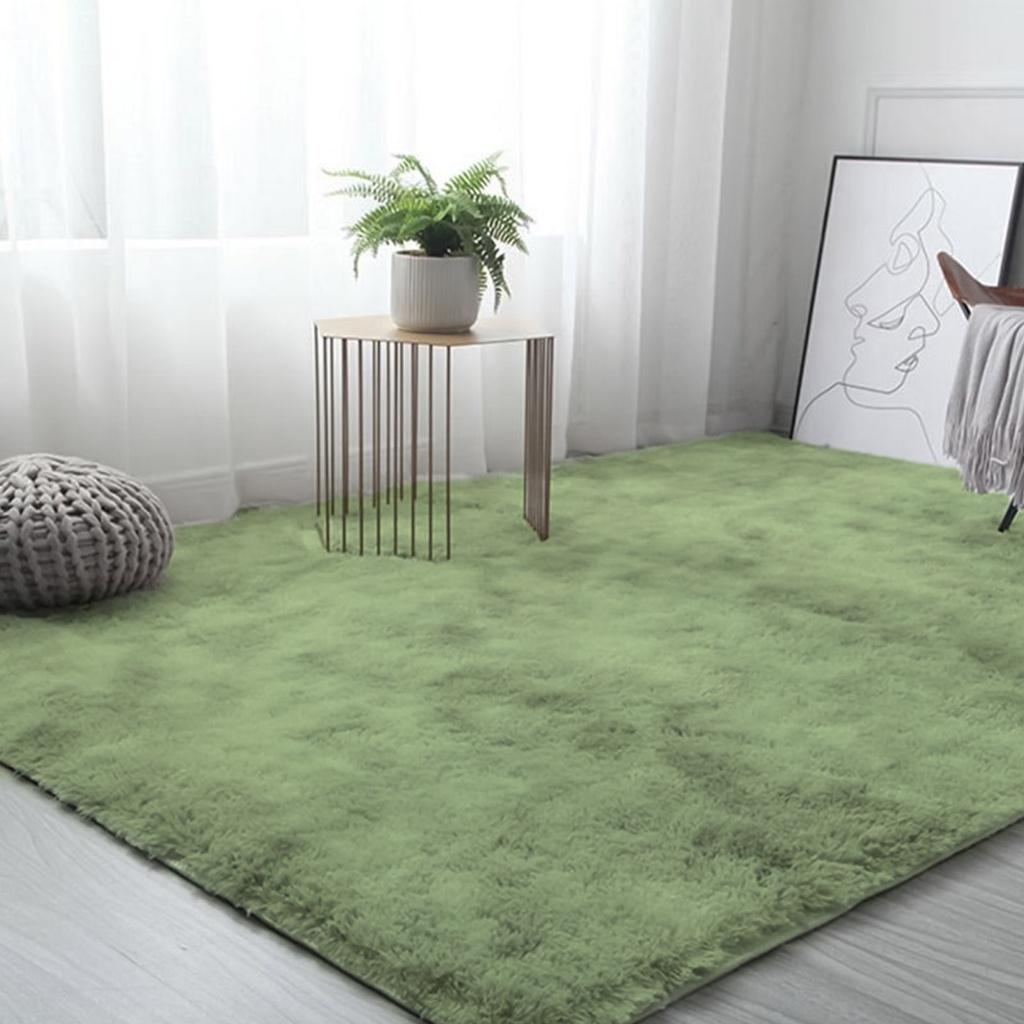 Tapete shag 2 x 1.60 m (Verde)