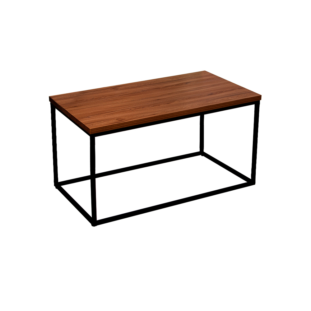 Mesa de centro cuadrada estilo industrial