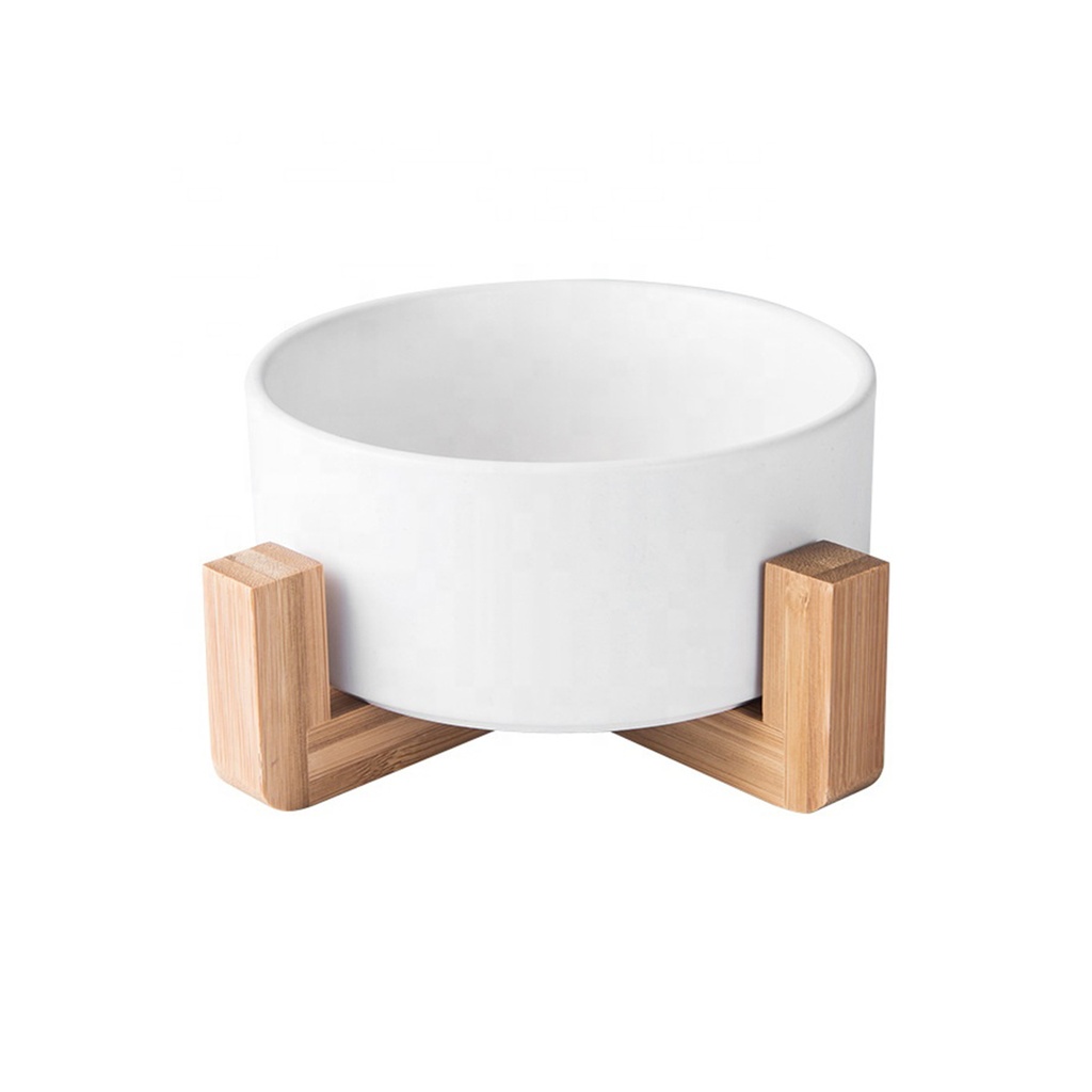 Macetero soporte de madera XM15G mediano Blanco