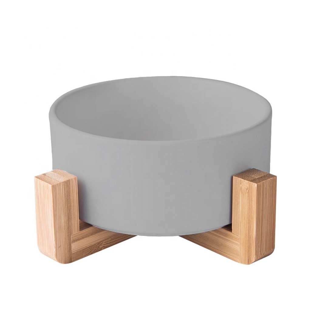 Macetero soporte de madera XM15G mediano Gris