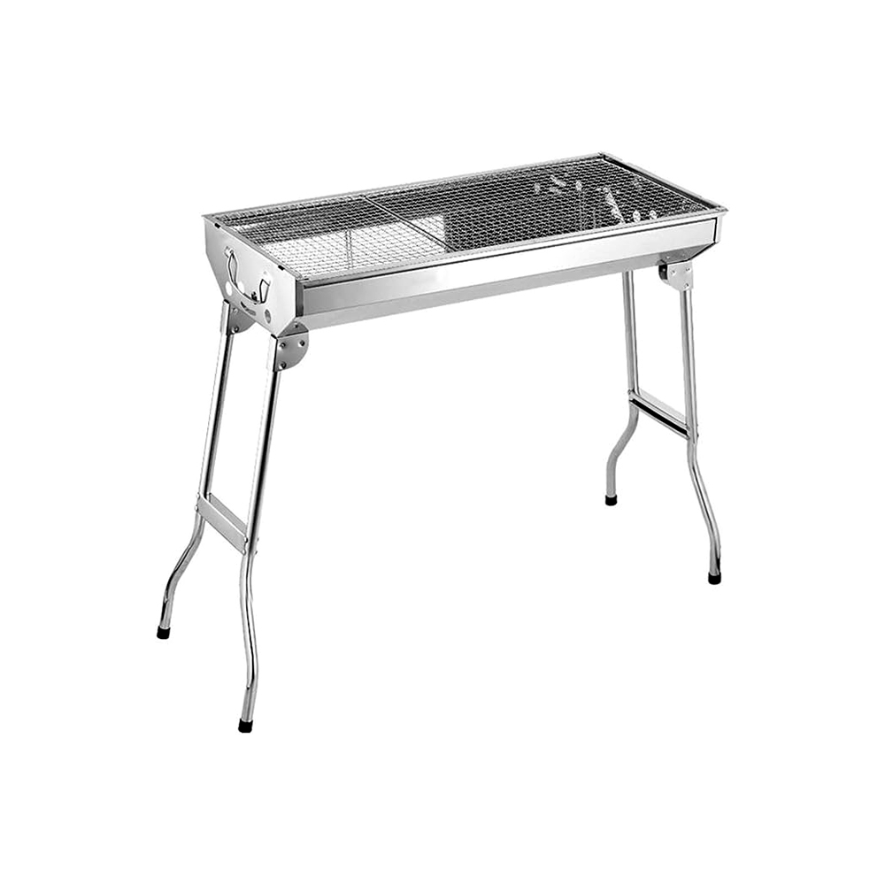 Asador Plegable Color Plateado