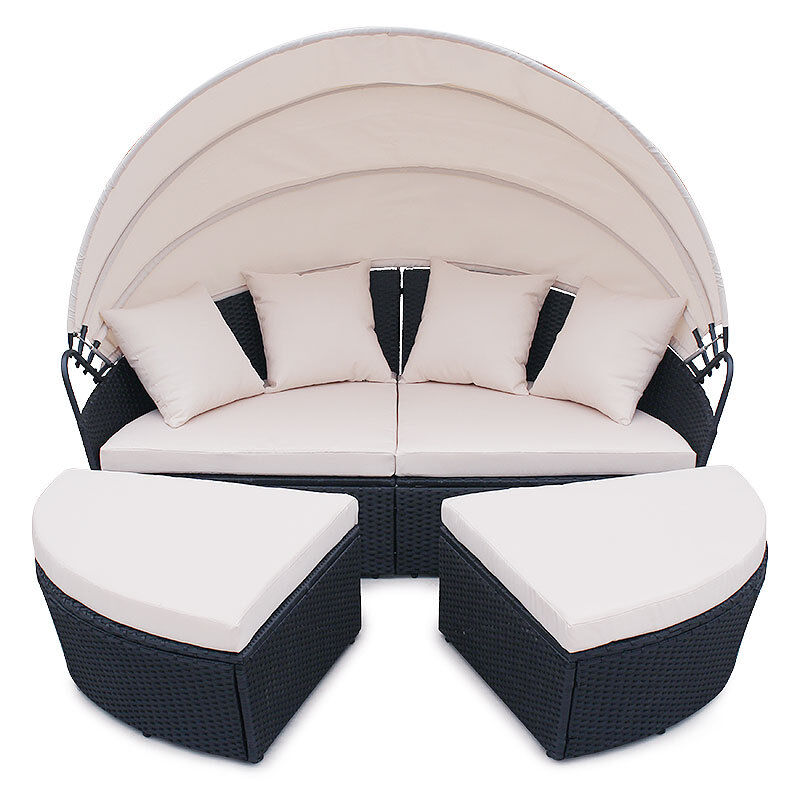 [Cama] Camastro sala jardin lounge con toldo retráctil