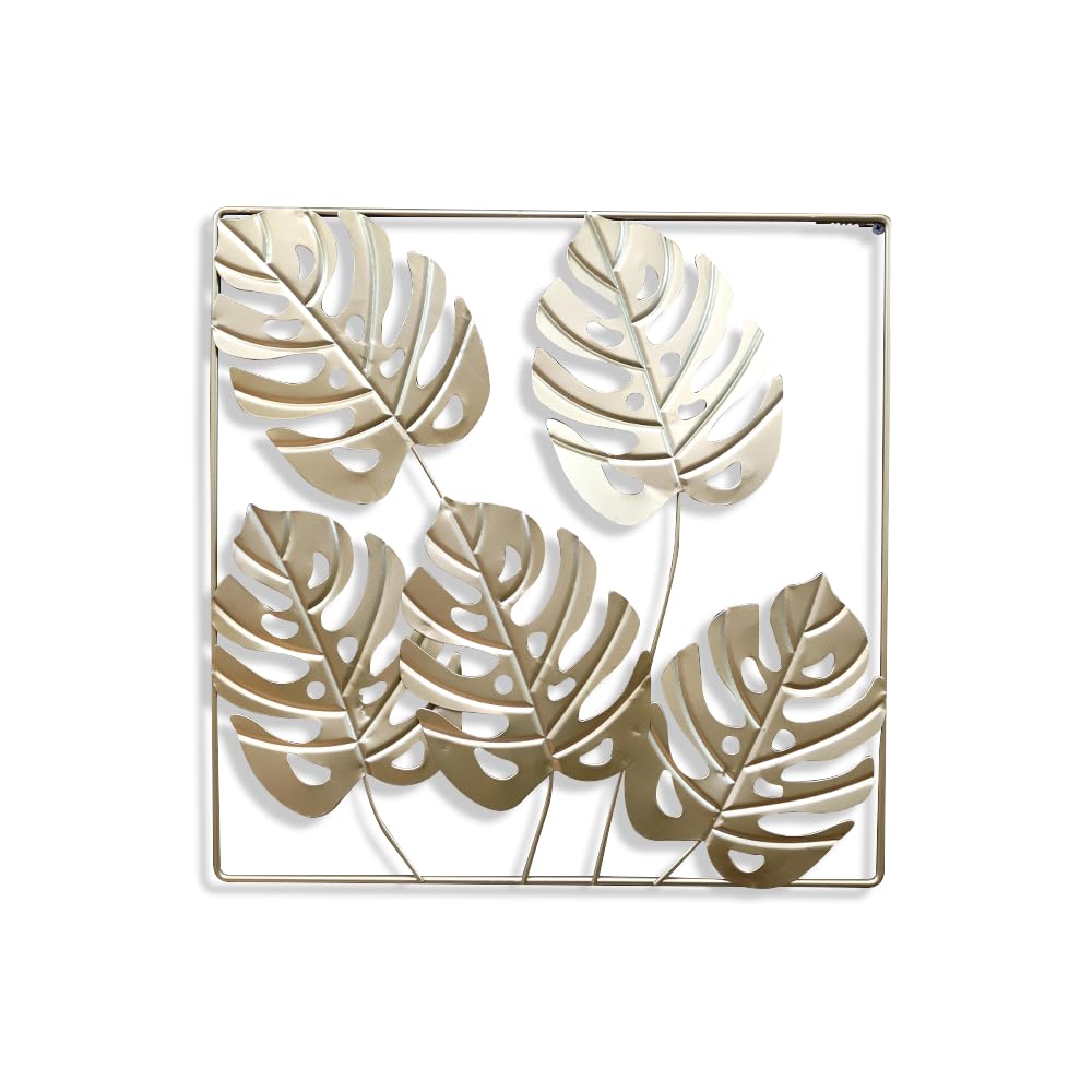 [CDH-MD] Cuadro Decorativo 47cm x 47cm Moderno de Metal Color Dorado