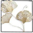 Cuadro decorativo 47cm x 47cm de Metal Moderno Color Dorado y Negro