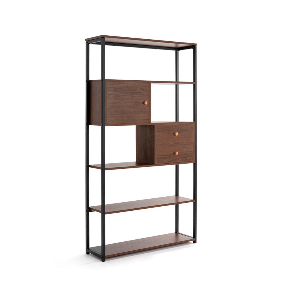 Librero organizador De Roble Color Cafe