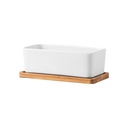 Maceta de Cerámica Ilios Innova Rectangular Blanco