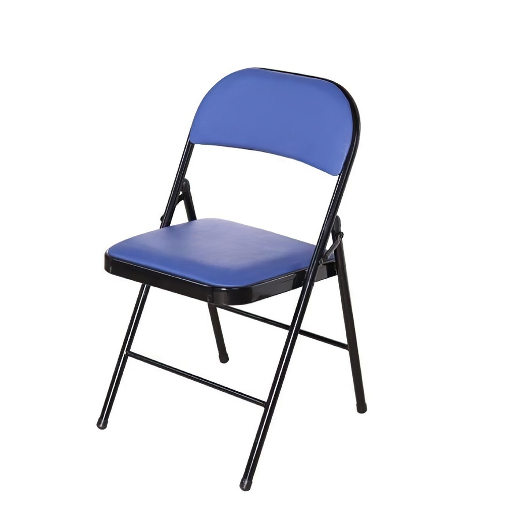 6 Sillas Plegables Azul con Negro