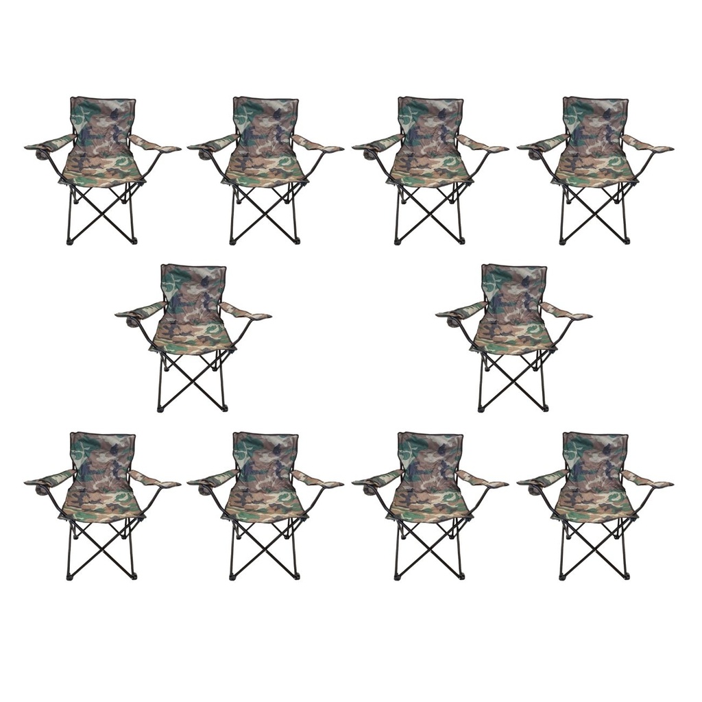  10 Sillas Plegables Playa Militar