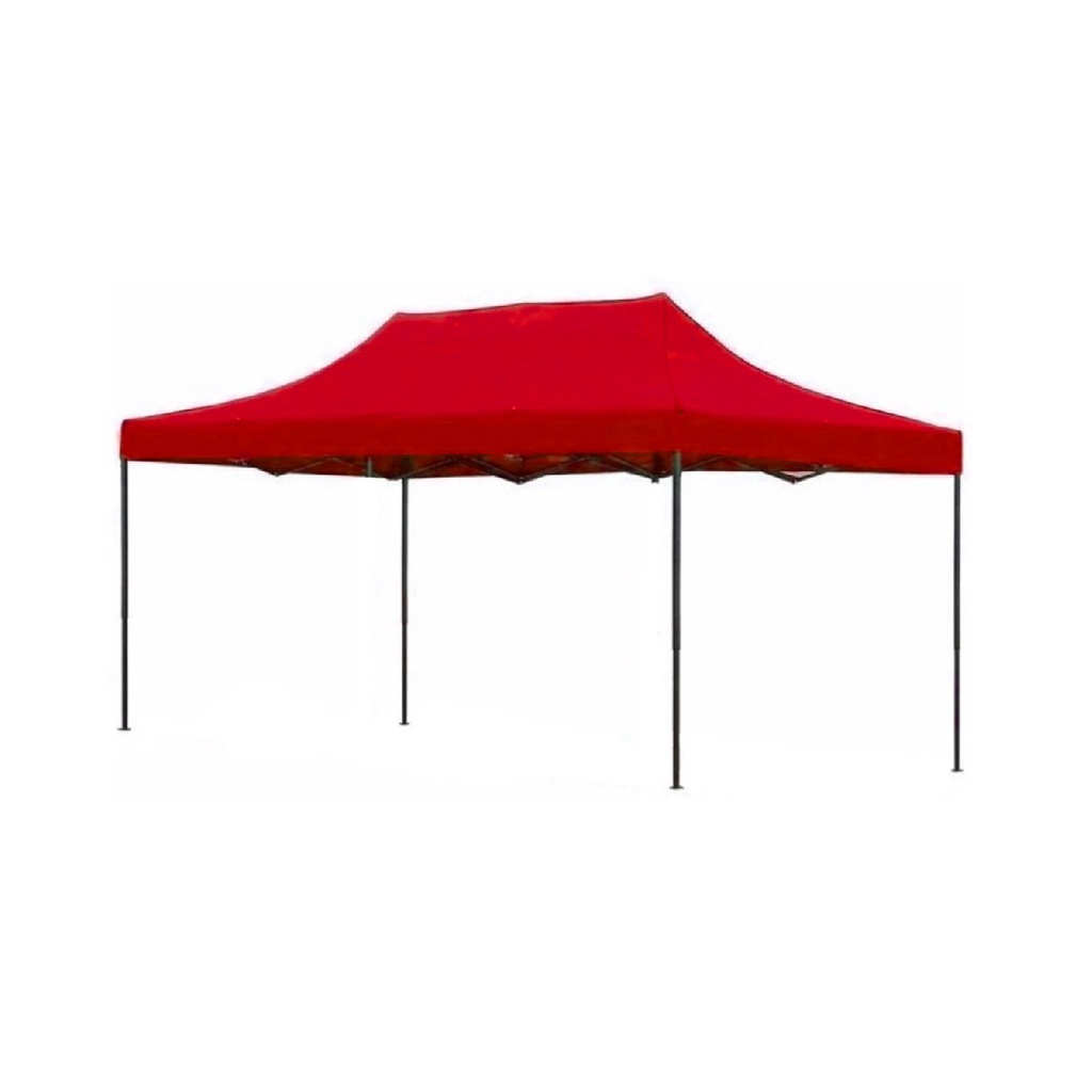 Toldo Plegable con Paredes 3x6 Rojo