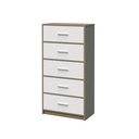 Cajonera cómoda de 5 cajones Café