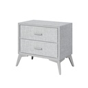 Buro Cajonera de 2 forrado de tela Gris