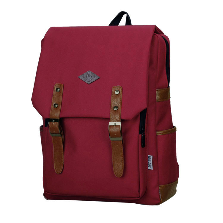 Mochila escolar vintage Roja