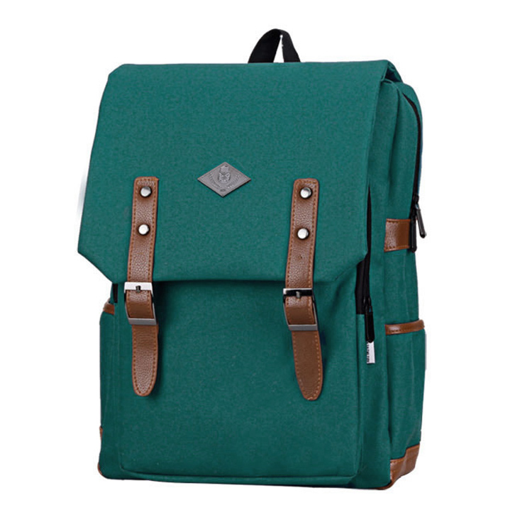 Mochila escolar vintage Verde