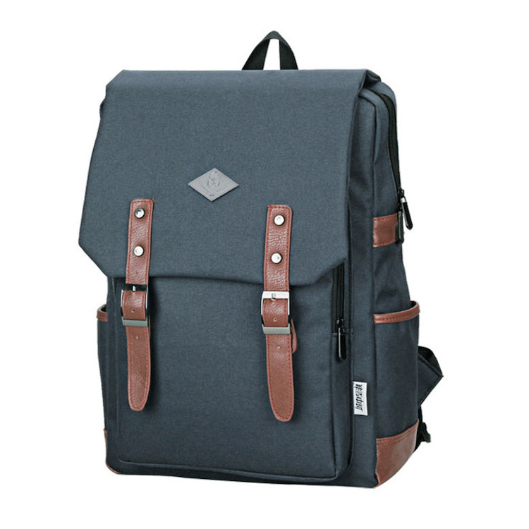 [MRV-Gris] Mochila escolar vintage Gris