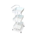 Carrito multifuncional organizador de plástico Blanco