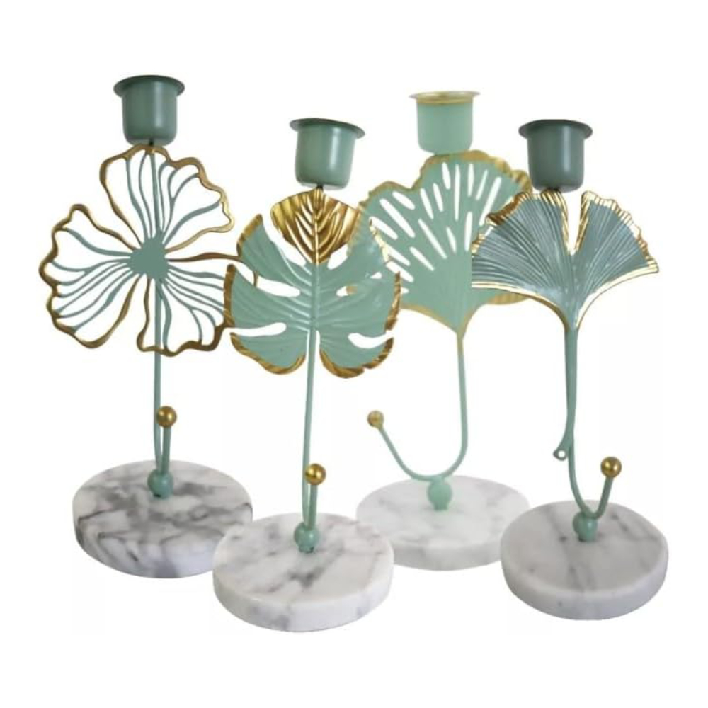 [PVM-4/Kit] 4 Portavelas de Mármol de mesa