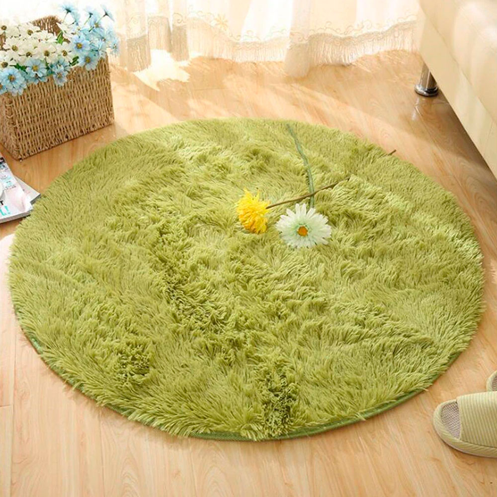 Tapete shag redondo Verde