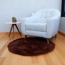 Tapete shag redondo Chocolate