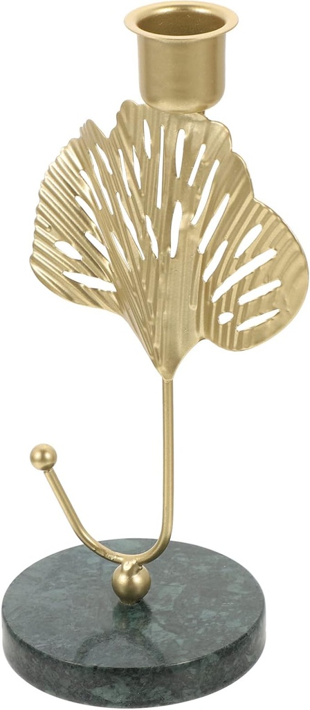 Portavela de Mesa base de Marmol Palma Dorado