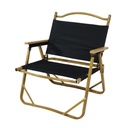 Silla plegable camping de metal negra