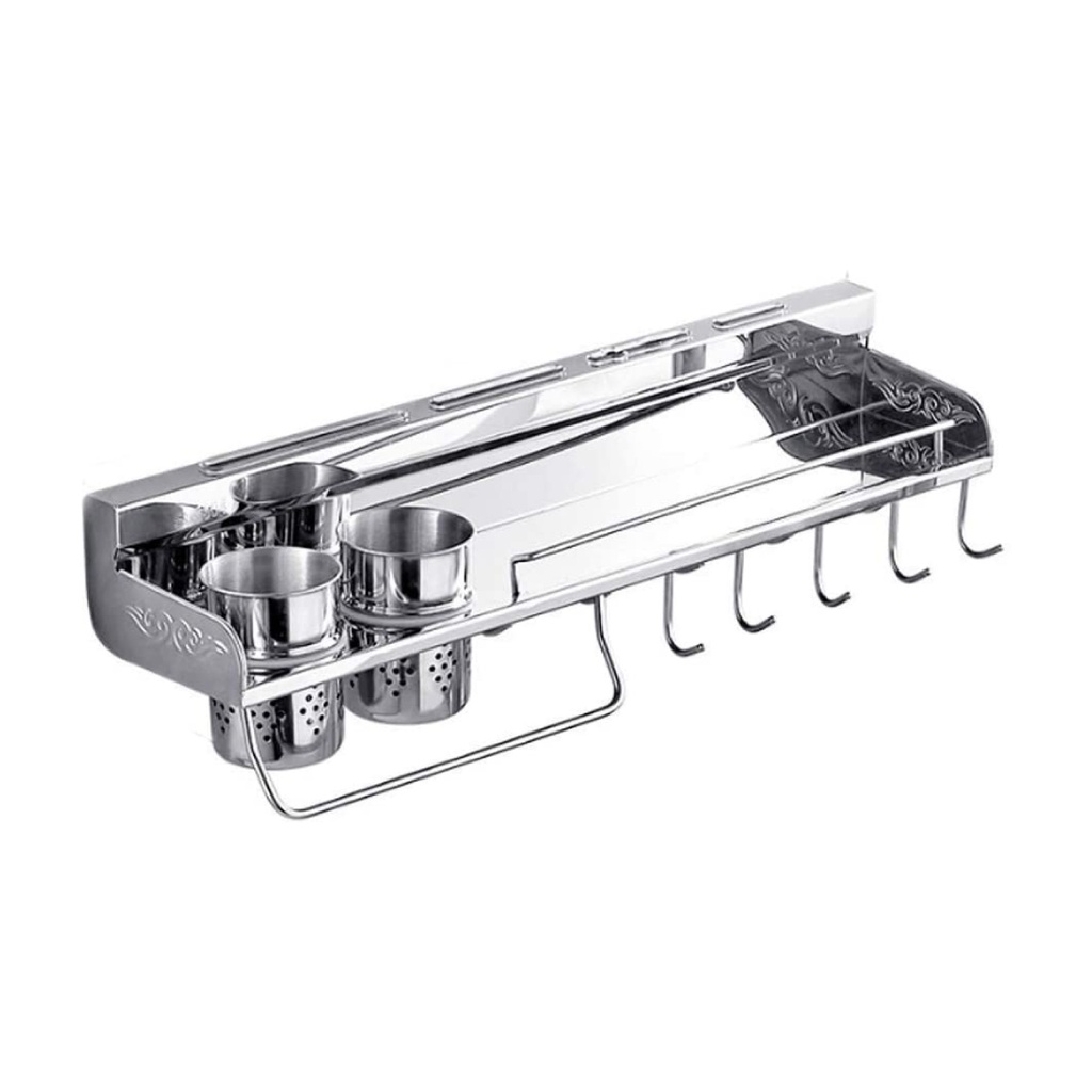 Estante de cocina con 2 vasos y 8 ganchos