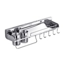 Estante de cocina con 2 vasos y 8 ganchos