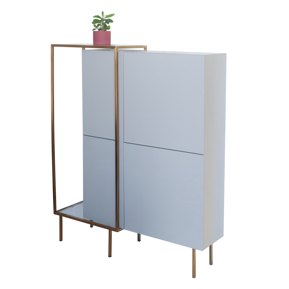 [CreC-gri] Credenza bufetera con estructura gris