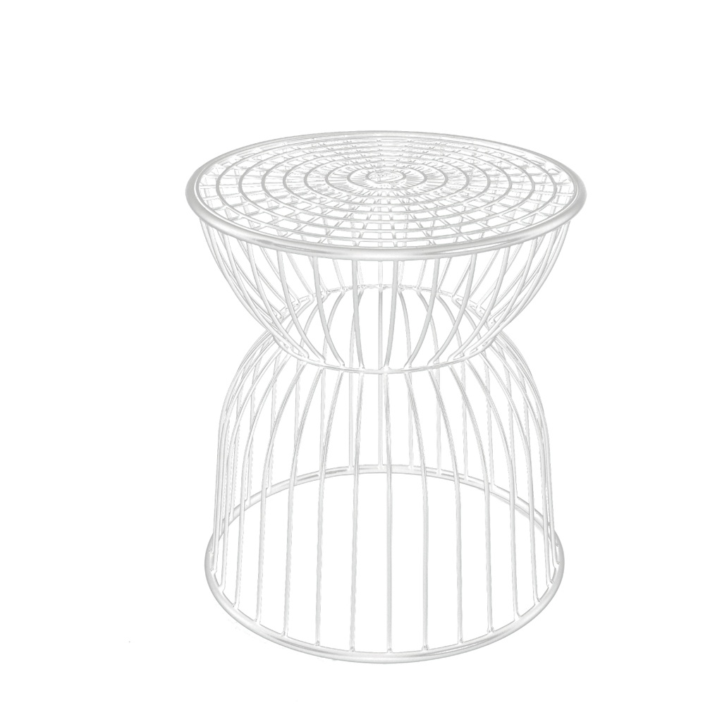 Mesa de centro para exteriores jardín de metal tipo jaula