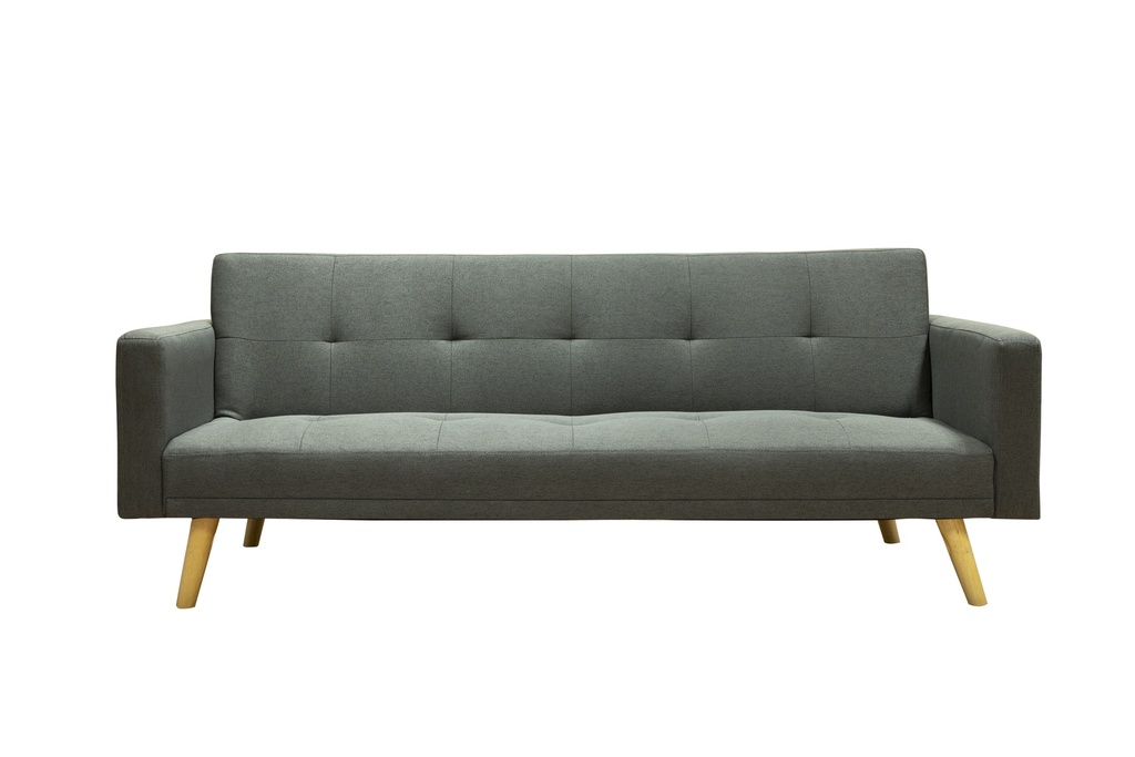 [SC1125-Gris] Sofa Cama 3 Plazas con antebrazos Gris