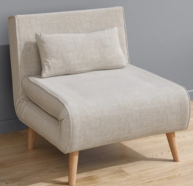 [SC1066-Bei] Sofa Cama Individual Beige