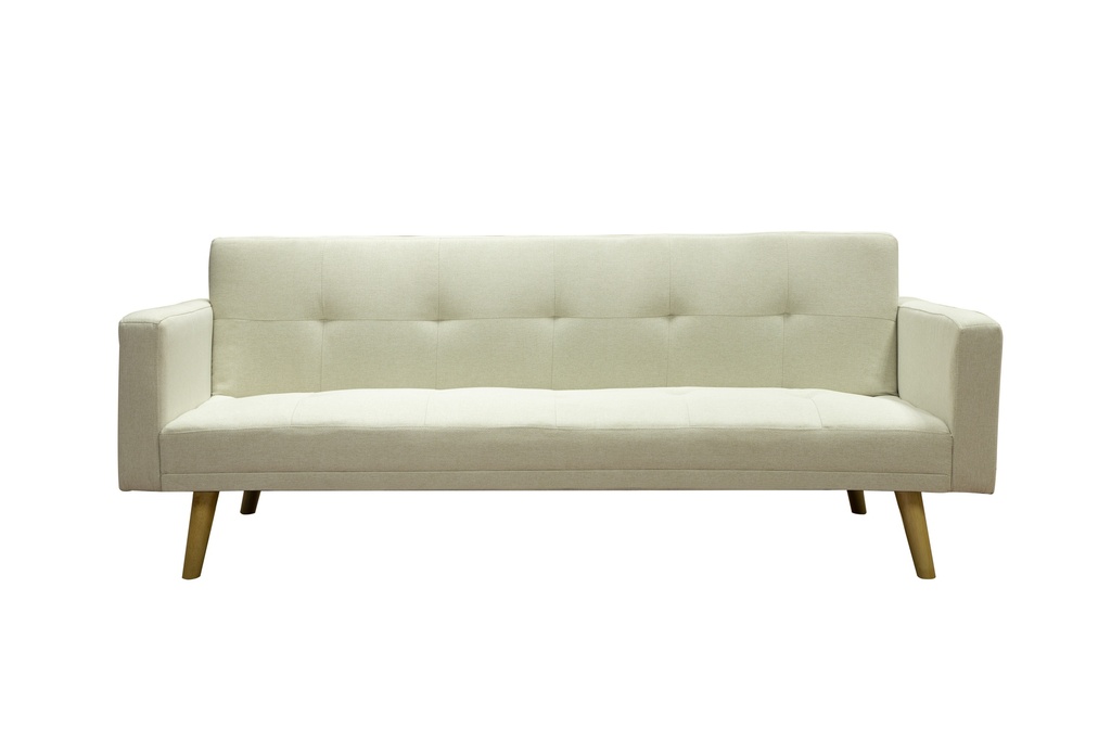 [SC1125-Bei] Sofa Cama 3 Plazas con antebrazos Beige