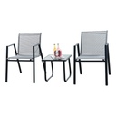 Sala de jardín de 3 Pzs Gris