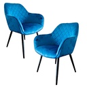 2 Sillas de comedor Tokio Azul
