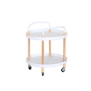 Mesa de centro redonda con ruedas