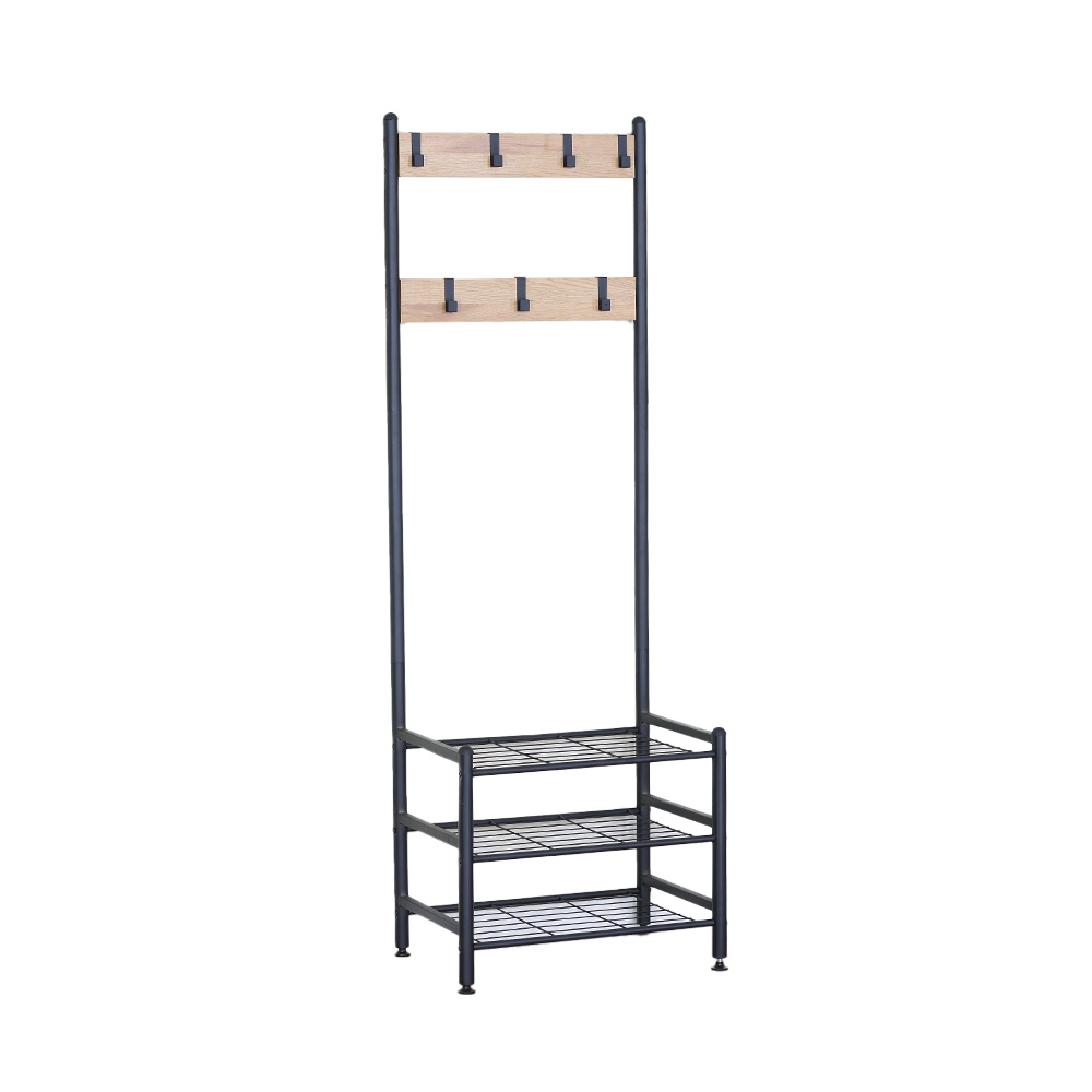 Perchero de entrada con banco de zapatos