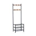 Perchero de entrada con banco de zapatos